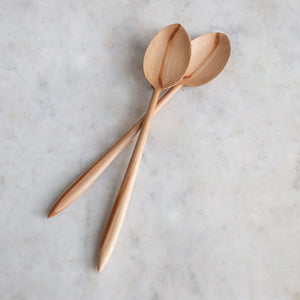 delicate hand carved cooking spoons uk