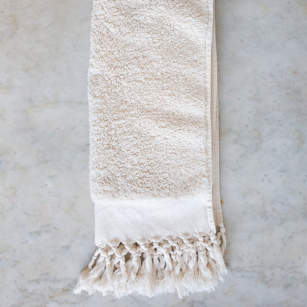 handwoven unbleached organic cotton Turkish towel 