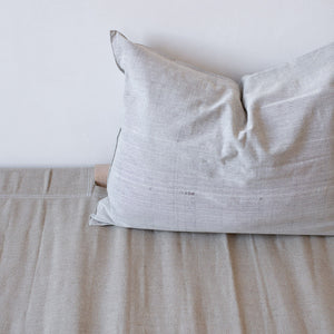 EXTRA LARGE HANDWOVEN COTTON CUSHION COVER IN SOFT CHARCOAL