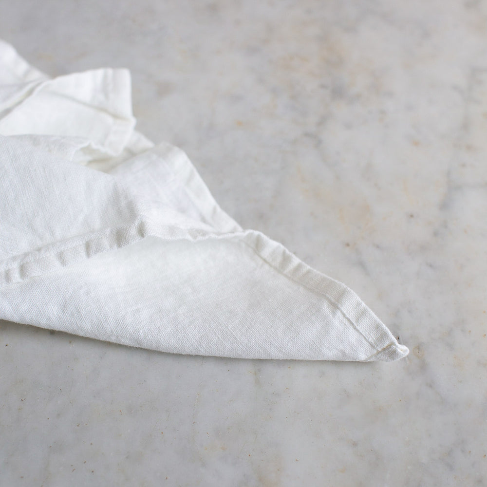 HANDMADE LINEN KITCHEN TOWEL IN OFF-WHITE