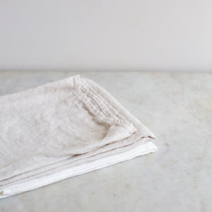 HANDMADE LINEN KITCHEN TOWEL IN OFF-WHITE