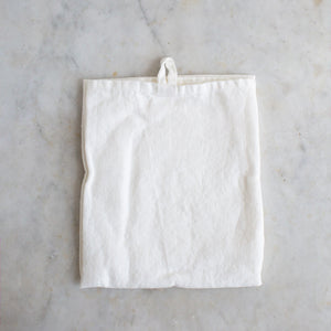 HANDMADE LINEN KITCHEN TOWEL IN OFF-WHITE