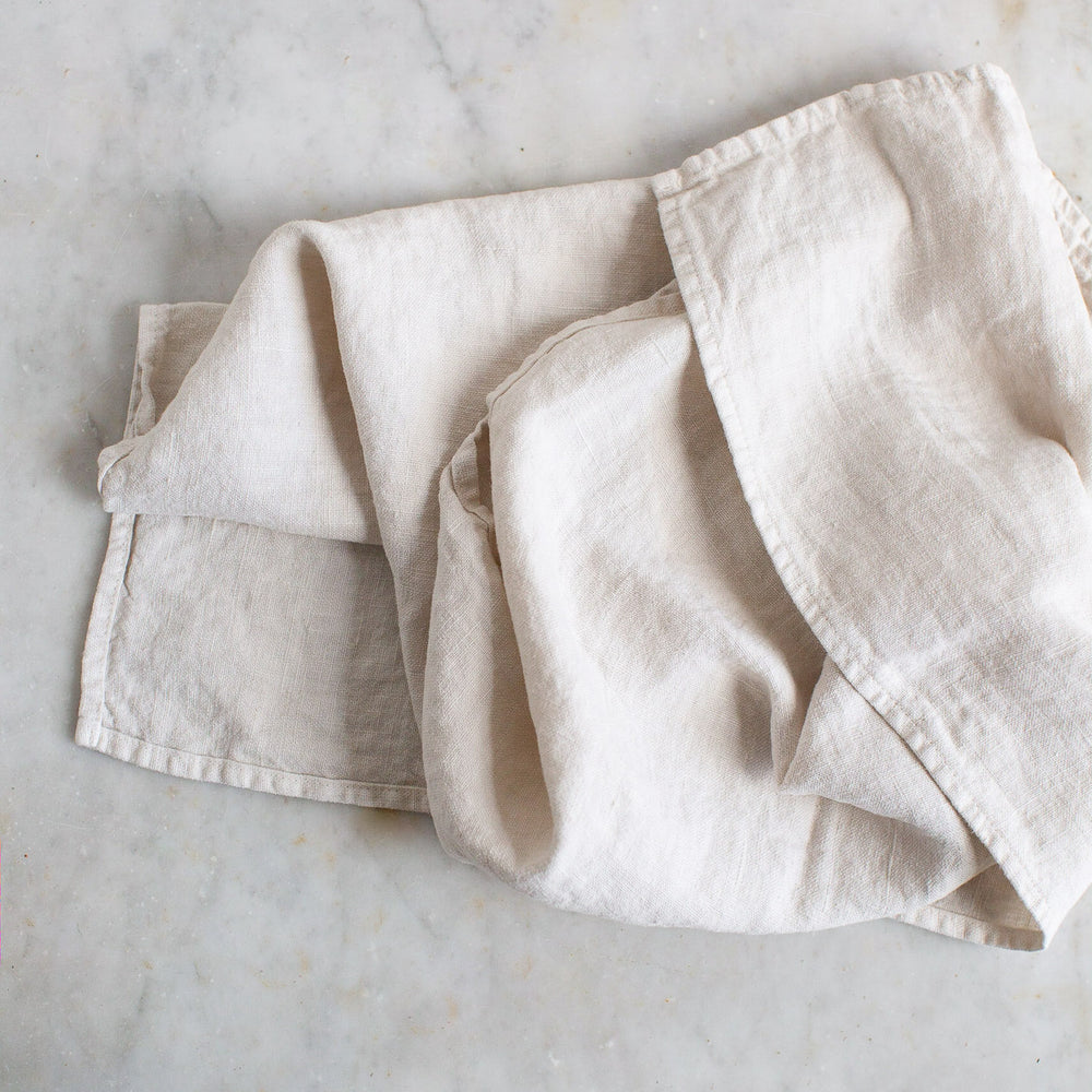 HANDMADE LINEN KITCHEN TOWEL IN WARM WHITE – Ellei Home