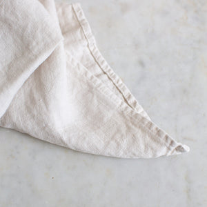 HANDMADE LINEN KITCHEN TOWEL IN WARM WHITE