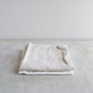 HANDMADE LINEN KITCHEN TOWEL IN WARM WHITE