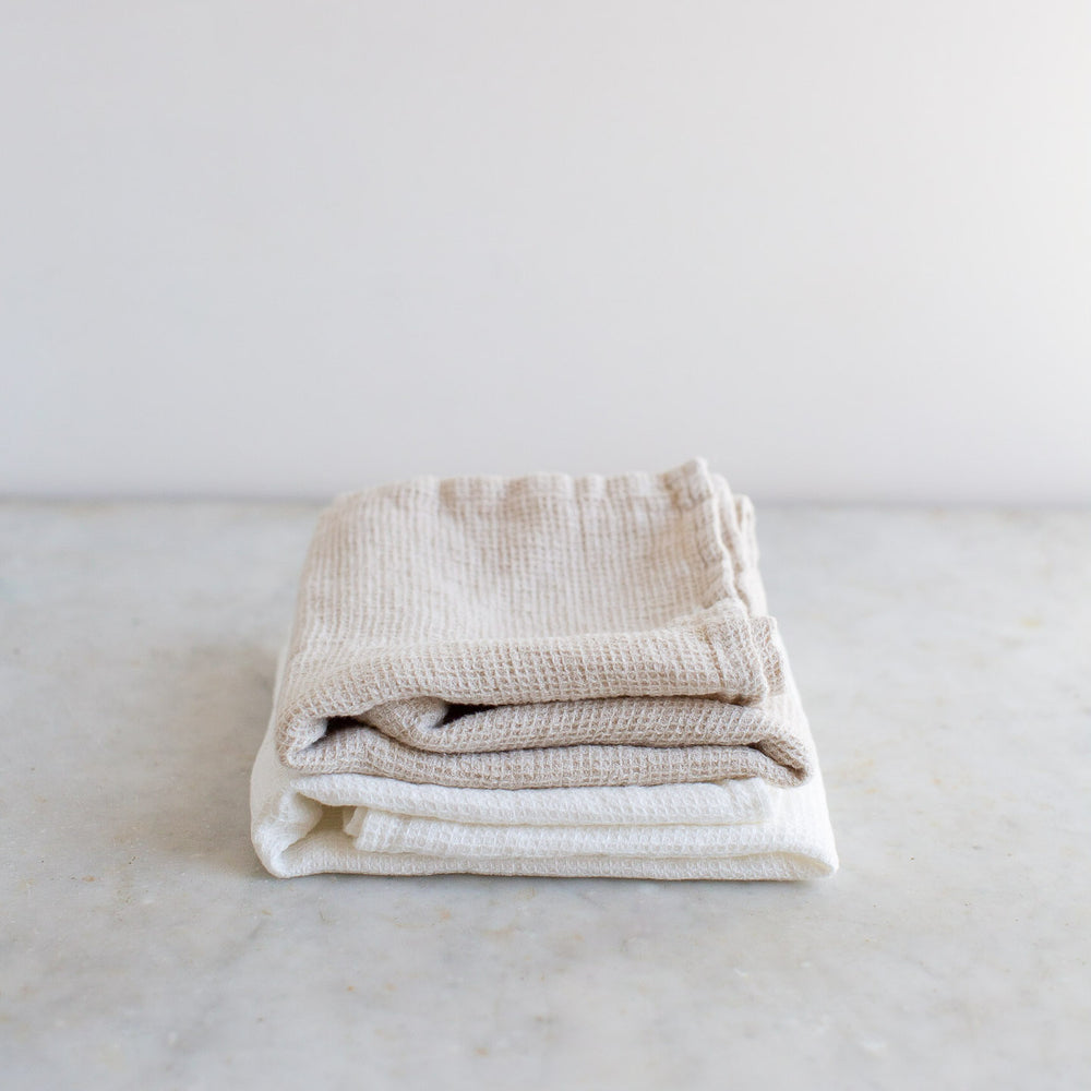 HANDMADE LINEN KITCHEN TOWEL IN WARM WHITE – Ellei Home