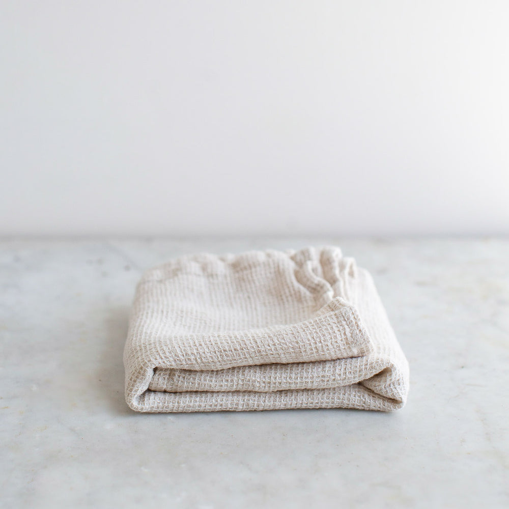 HANDMADE LINEN KITCHEN TOWEL IN WARM WHITE – Ellei Home