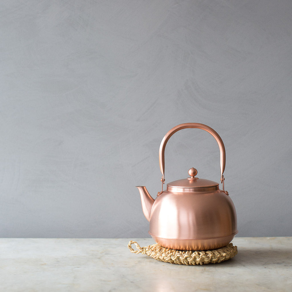 Copper Tea Kettle, Nickel-Lined Copper Kettle